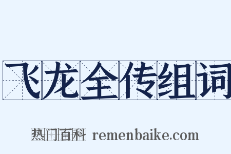 飞龙全传组词是什么意思的图片